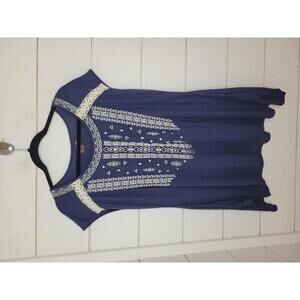 RXB large navy blue with white embroidered tunic